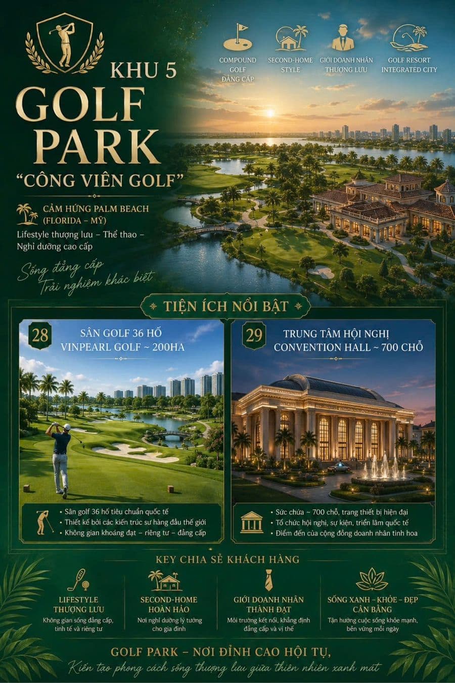 Khu 5: Công viên Golf