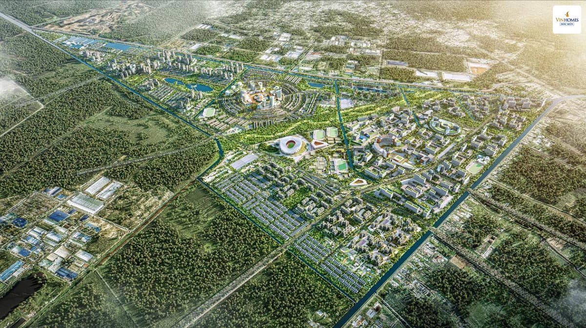 Vinhomes Sài Gòn Park Hóc Môn toàn cảnh ban đêm